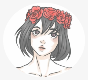 Aesthetic Flower Crown Icon Ayano On Deviantart Png - Anime Drawing #1231385