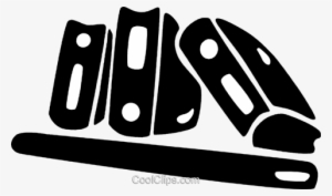 Books On A Book Shelf Royalty Free Vector Clip Art - Bideford College #1232563