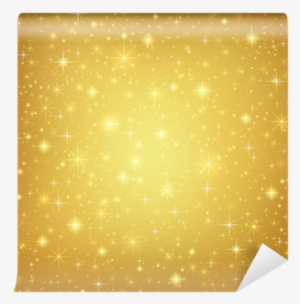 Abstract Golden Background With Sparkling Stars - Komar Wall Mural Xxl #1232609