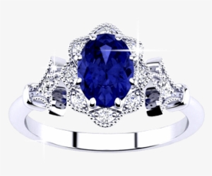 Gemstone Rings - Blue Sapphire Marquise Cut Yellow Gold Ring #1233715