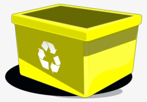 Yellow Clipart Recycle Bin - Blue Recycling Bin Png #1234452
