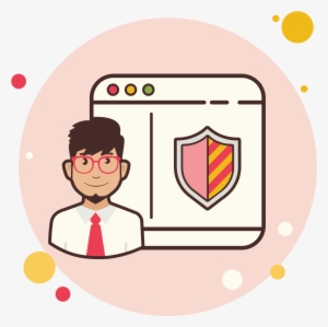 Man Window Security Shield Icon - Window #1234924