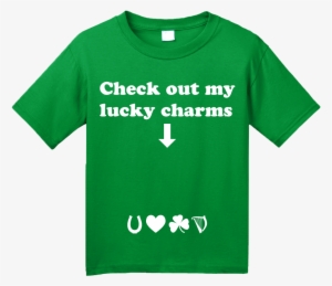 Youth Green Check Out My Lucky Charms - Love My Jack Russell #1235391