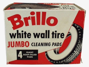 Vintage Brillo Box White Wall Tire Cleaning Pads Autos - Tire #1235530