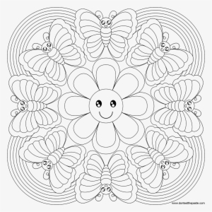 Butterfly Rainbow Mandala To Color - Mandalas De Primavera Para Colorear #1235868