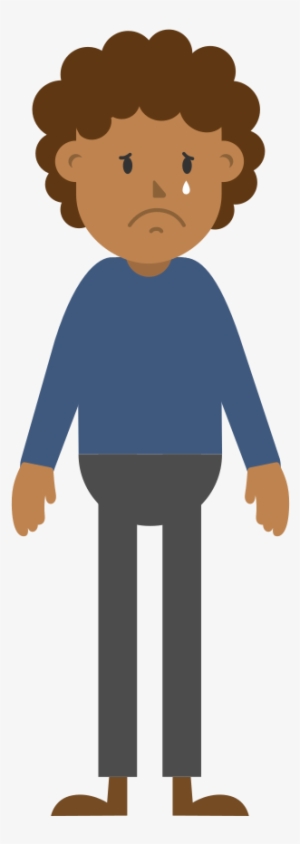 Open - Sad Black Man Cartoon #1237229