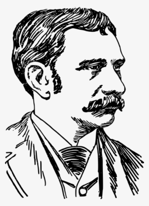 Drawn Man Sad - Face Line Drawing Png #1237447