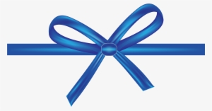 Shoelace Knot Blue Ribbon Bow Tie - Ribbons And Bows #1237450