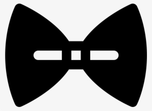 Filled Png Icon - Black Bow Tie Silhouette #1237582