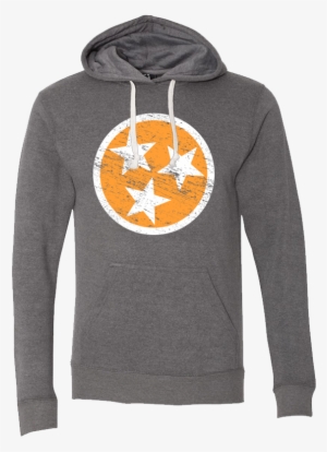 Orange Tri-star On Smoke Hoodie - Hoodie #1238406