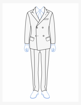 Download Template Clipart Suit Jacket Sketch Suit Clothing - Suit #1239438
