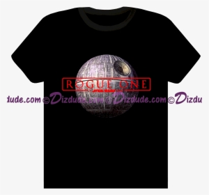 Star Wars Death Star Behind The Rogue One Logo ~ Fantasy - Star Wars Tie Pilot T Shirt #1240362