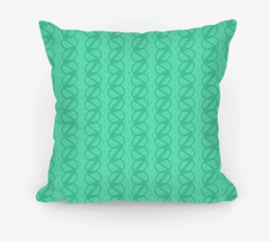 Green Braid Stripe Pattern Pillow - Color Blind Test Baseball #1240457