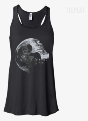 Customcat Apparel Bella Canvas Flowy Racerback Tank - Star Wars Millenium Falcon Wall Mural #1240503