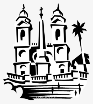 Spanish Steps, Rome, Italy Royalty Free Vector Clip - Rome Clip Art Transparent #1241370