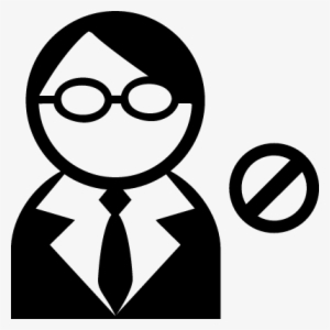 Masculine Avatar With Cancel Sign Vector - User Glasses Icons #1242336