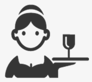 Professions - Waitress Clipart Black And White #1242747 Professions - Waitress Clipart Black And White #1242747