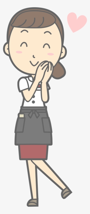 This Free Icons Png Design Of Young Waitress In Love #1242880
