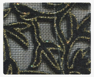 Quick View - Mesh Fabric With Black Velvet Designs #1244130