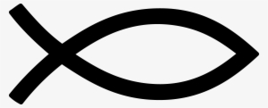 Black Christian Fish Symbol - Ichthys #1244371