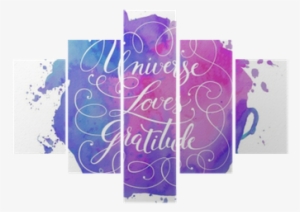 Hand-drawn Calligraphy Lettering On A Watercolor Background - Graphic Design #1245344