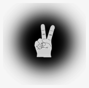 18” Peace Sign Hand - Monochrome #1245514 18” Peace Sign Hand - Monochrome #1245514