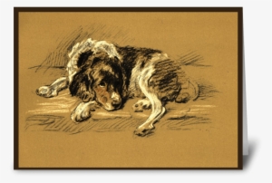 Sad, Dog Sympathy Greeting Card - Pet Sympathy Sad Dog Beautiful Illustration, Comfort #1245515