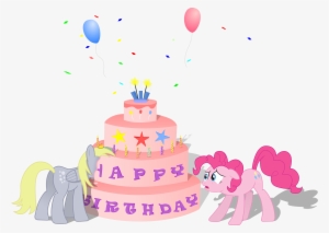 Derpy Hooves Pinkie Pie Birthday Cake Cake Decorating - Happy Birthday Little Pony Png #1246259
