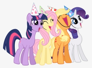 Akili-amethyst, Fluttershy, Hat, Party Hat, Rarity, - Twilight Sparkle Birthday Png #1246377