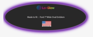 Purple Uv Smd Led 7" Ford Oval Emblem Lighting Accessory - Surfing #1246539