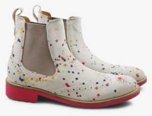 Ankle Boots Ella 5 Suede White Dots Multi Elastic Pale #1246844