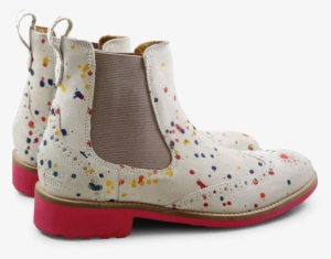 Ankle Boots Ella 5 Suede White Dots Multi Elastic Pale #1246958