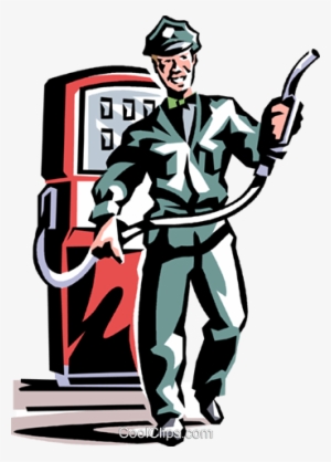 Service Station Employee Royalty Free Vector Clip Art - Retro Clip Art Free #1247694