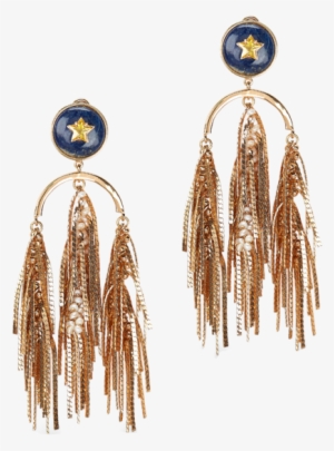 Lapis Nouveau Tassel Earrings - Earring #1248814