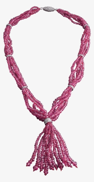 Ruby Tassel Necklace, - Scarf #1249244