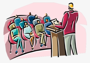 Vector Freeuse Library Public Speaking Clipart - Town Meeting Clip Art #1249573