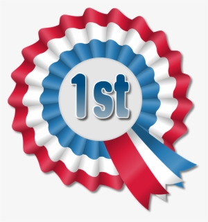 1st Prize Png - Rosette Blue Red White #1249716