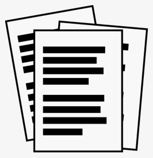 File - Paper - Report Clipart Black And White #1250455