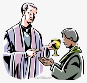 Christian Mass/communion Royalty Free Vector Clip Art - Catholic Priest Clip Art #1250549