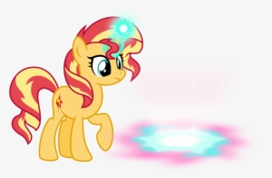 Clip Art Free Portal Vector Magic - Sunset Shimmer Pony Happy #1250558