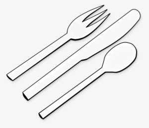 Cutlery Clipart Black And White - Clipart Cutlery #1251459