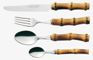 Natural Bamboo Flatware Jean Dubost - Couvert Avec Manche En Bambou #1251682