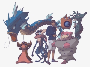 Jpg Library Stock Gyarados Drawing Greninja - Pokemon Team Commission #1251704