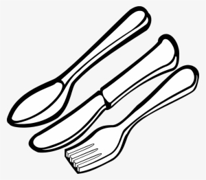 Vintage Kitchen Clip Art - Silverware Black And White #1251771
