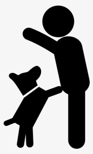 Dog Playing With A Man Vector - Pet And Person Icon #1252644 Dog Playing With A Man Vector - Pet And Person Icon #1252644