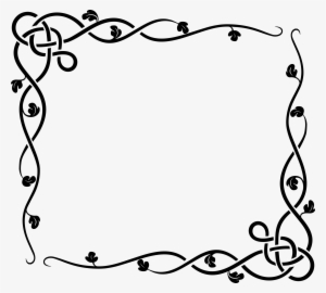 Free Celtic Vine Border Accent Clipart Illustration - Simple Paper Borders Designs #1253175