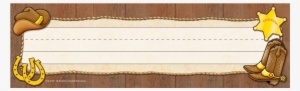 Tcr5139 Western Flat Name Plates Image - Name Tags Cowboy Theme #1253618