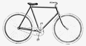 Jpg Black And White Download Bike Clip Art At Clker - Vintage Bicycle Drawing Png #1254609