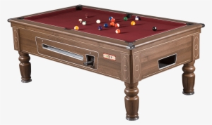 Pool Table Hire - Prince Pool Table In Walnut With Blue Cloth #1255509