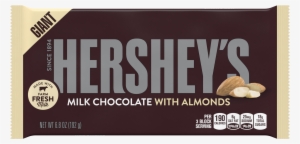 Hershey's, Giant Milk Chocolate With Almonds Candy - Hershey With Almonds #1255564